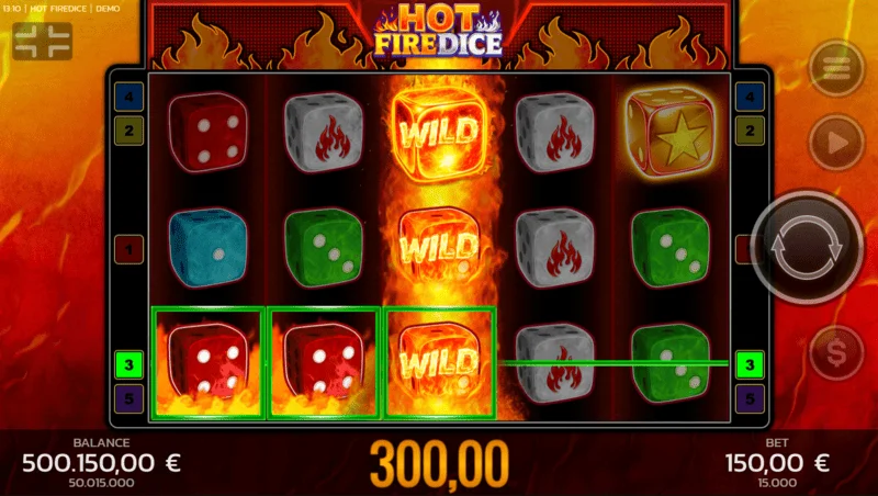 Hot Fire Dice - velká výhra prostřednictvím Random Wilds